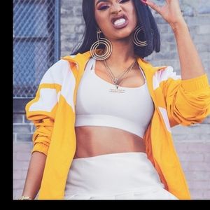 Reebok Vector Track Jacket Gold White Sz Med EC5780